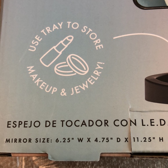 DANIELLE CREATIONS, L.E.D Vanity Mirror with Accessory Tray - Picture 5 of 12